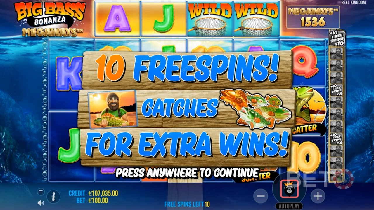 The Angler icon nabs the value of all Cash symbols in Free Spins