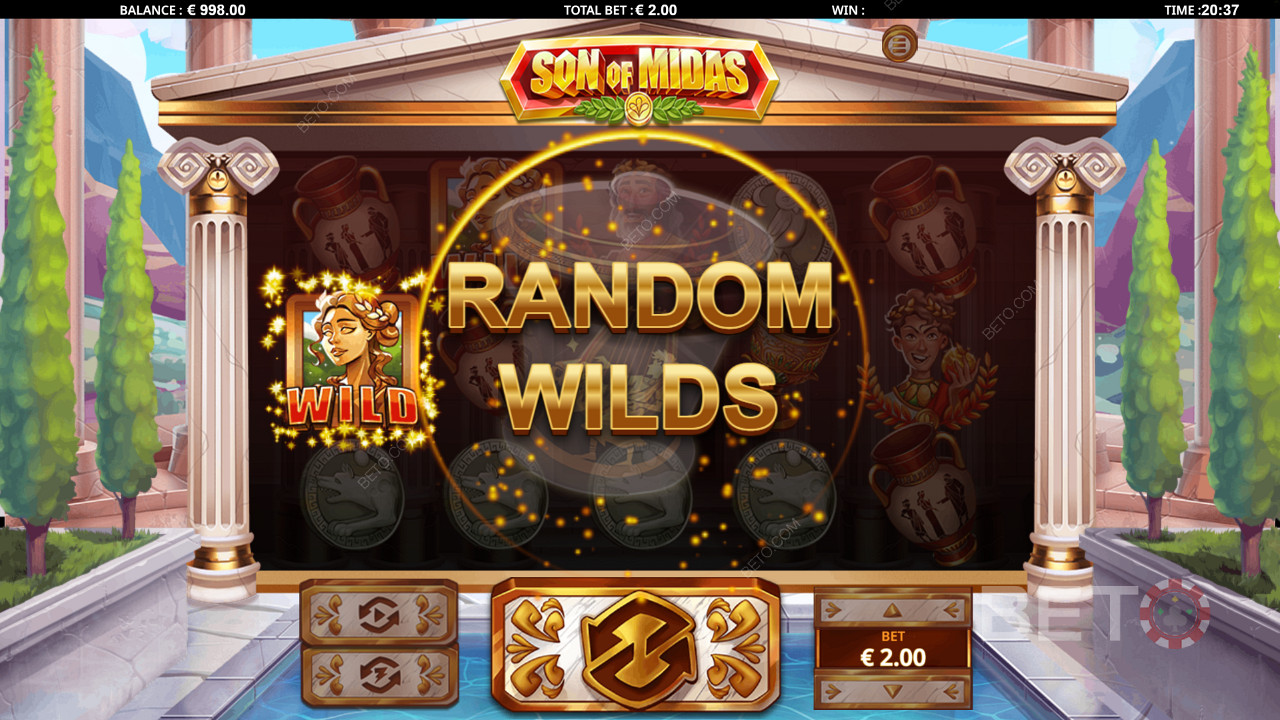 Scoring lucky Wilds in Son of Midas