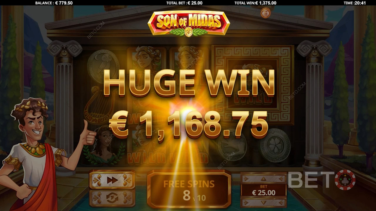 You can score some choice payouts in Son of Midas