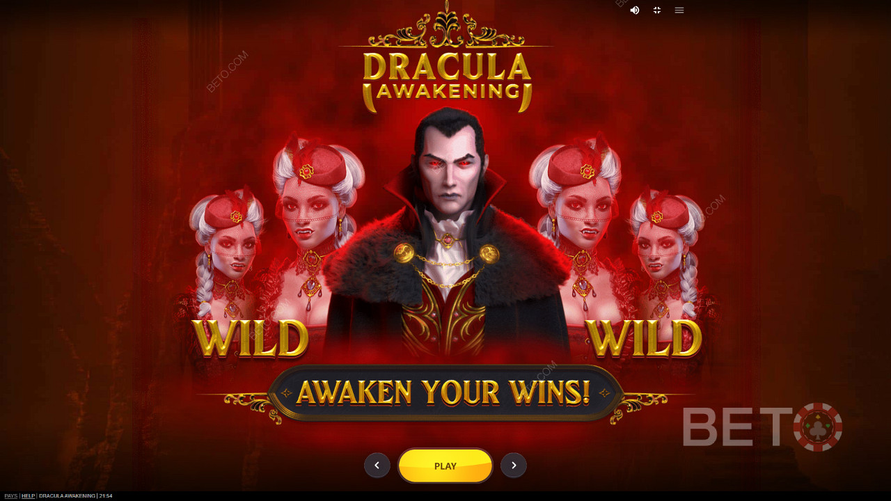Feel the might of Dracula in Dracula Awakening online pokie