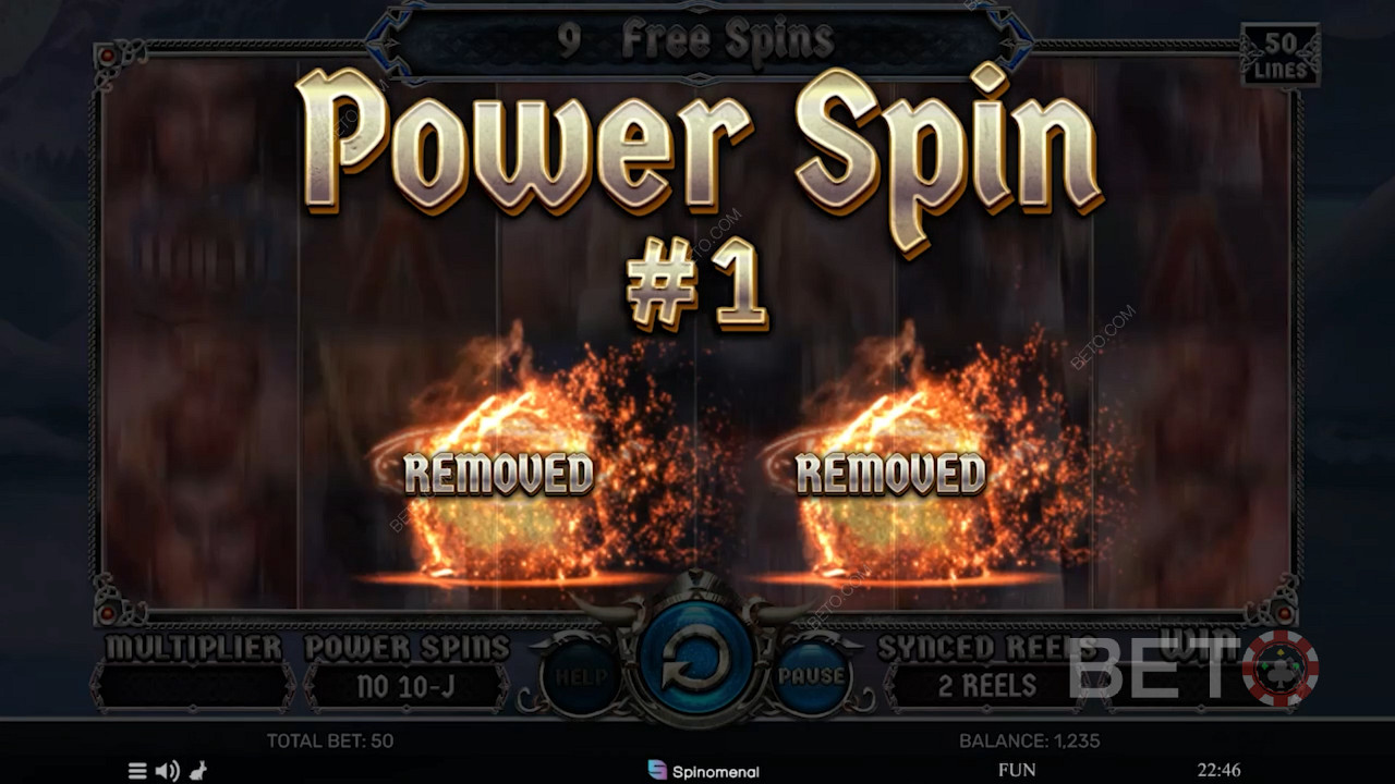 Unleash the Power Spin and potentially swap all symbols on the grid