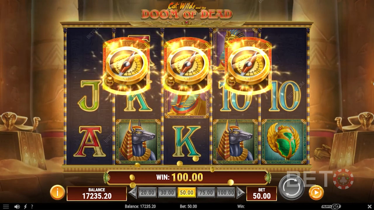 Snag 3 Scatters for Free Spins in Cat Wilde and the Doom of Dead pokie