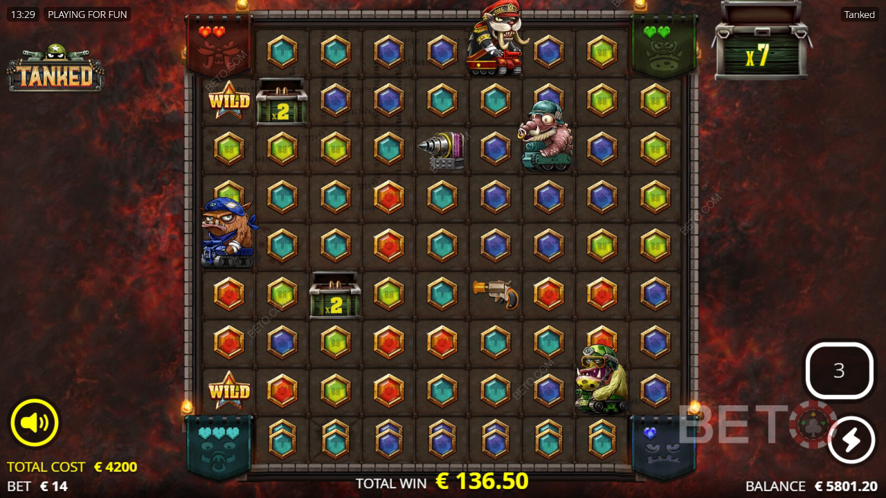Score a 25,000x Jackpot on the Tanked Pokie Machine!