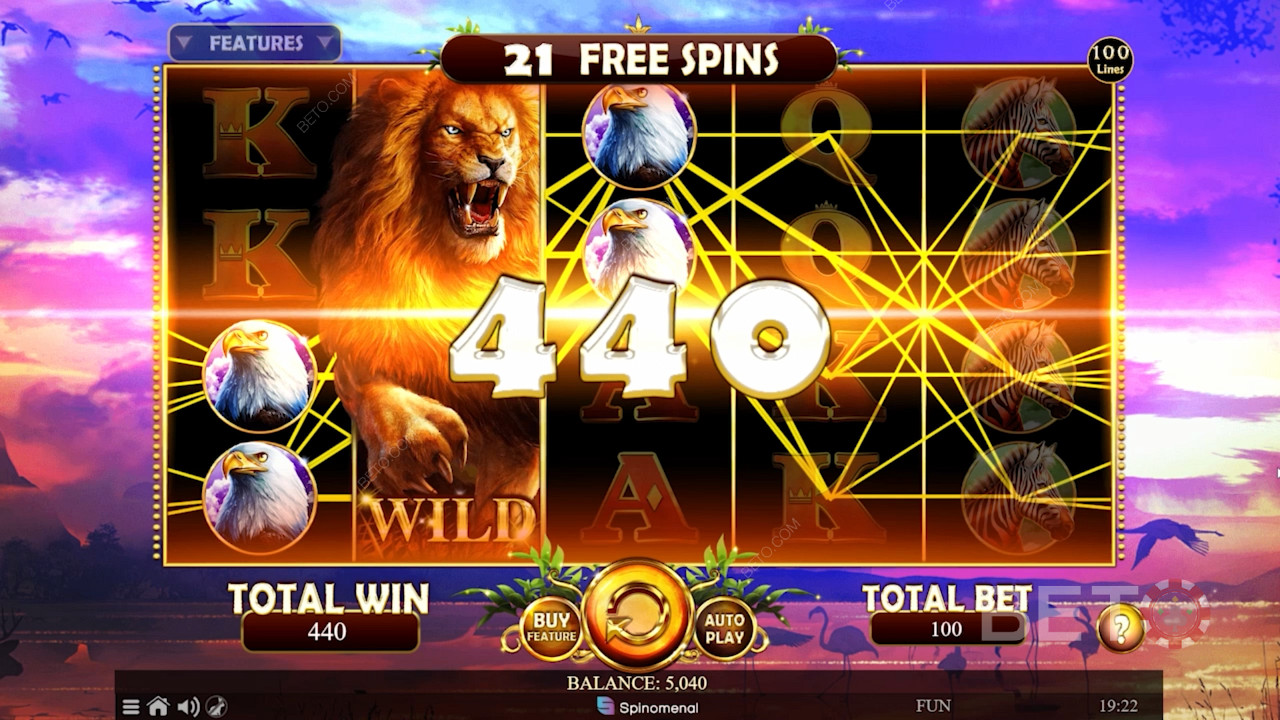 African Fortune pokie offers up to 100 active paylines