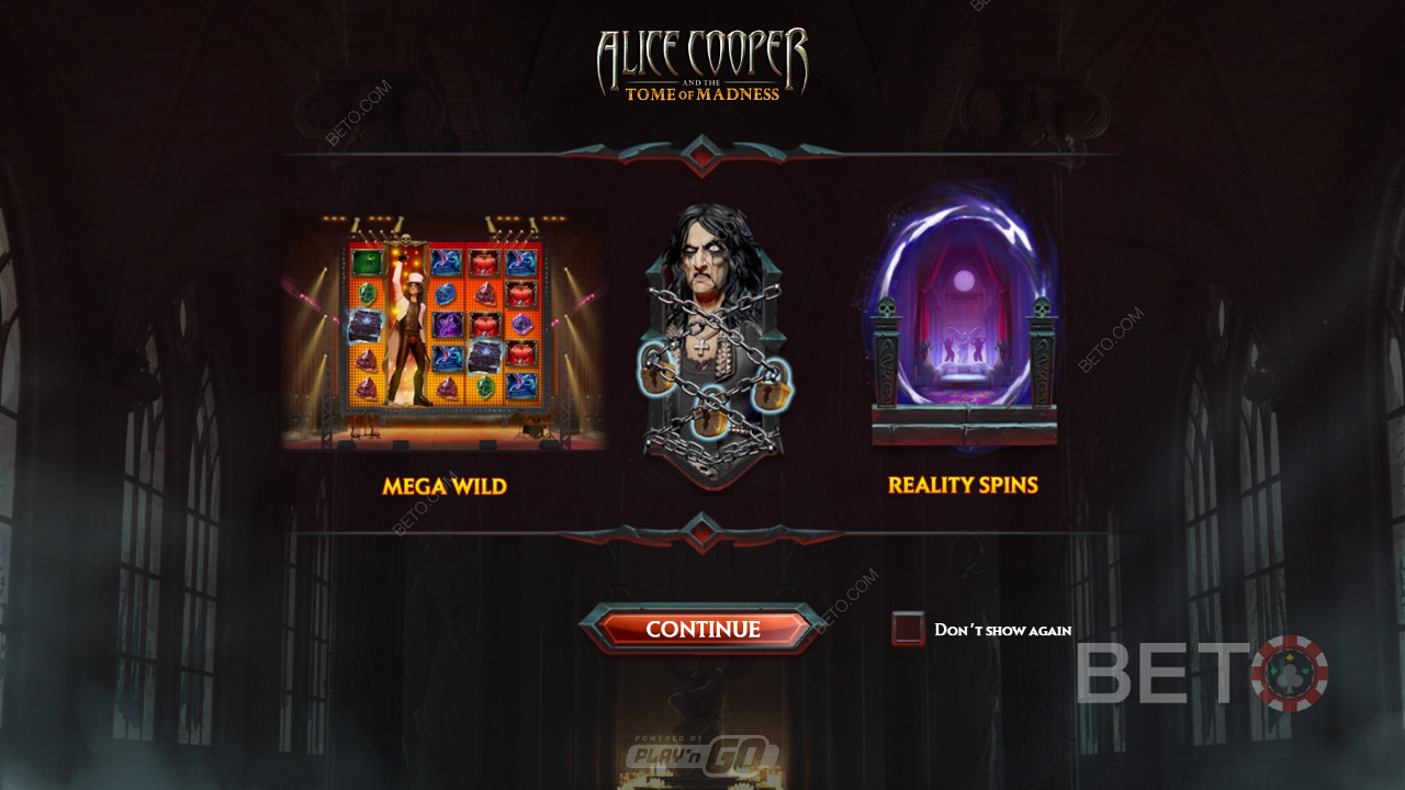 Score Mega Wilds and Free Spins in Alice Cooper and the Tome of Madness pokie