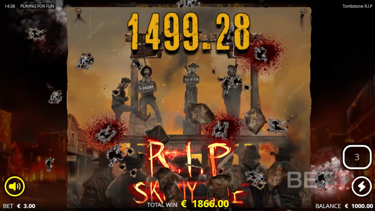 Score massive wins in Tombstone RIP pokie game