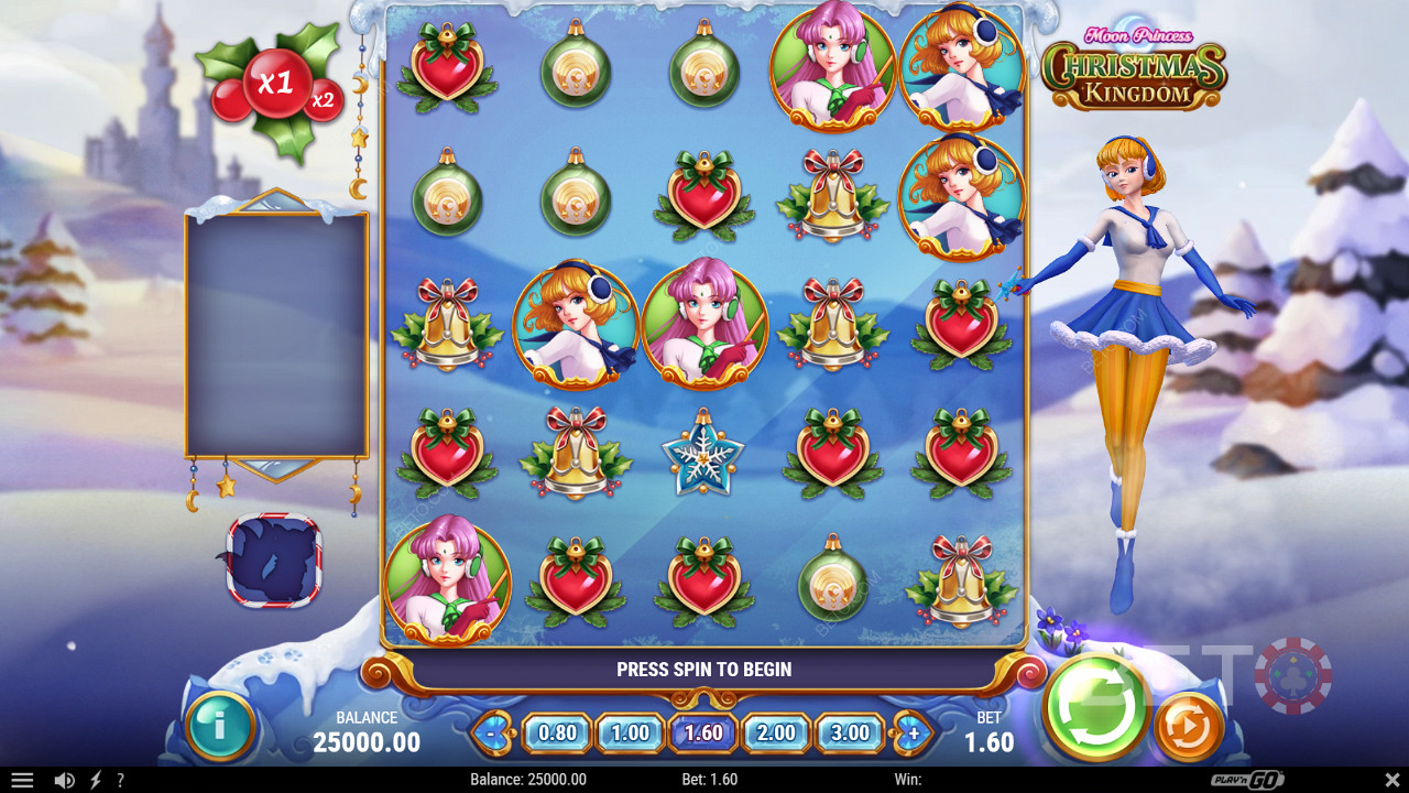 Snowy slopes in Moon Princess Christmas Kingdom