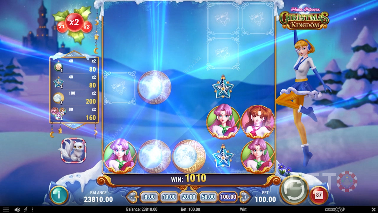 Festive Bonus Spin in Moon Princess Christmas Kingdom
