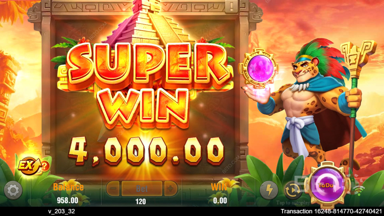 Score 4,500x Your Wager in the Lucky Jaguar Video Pokie!