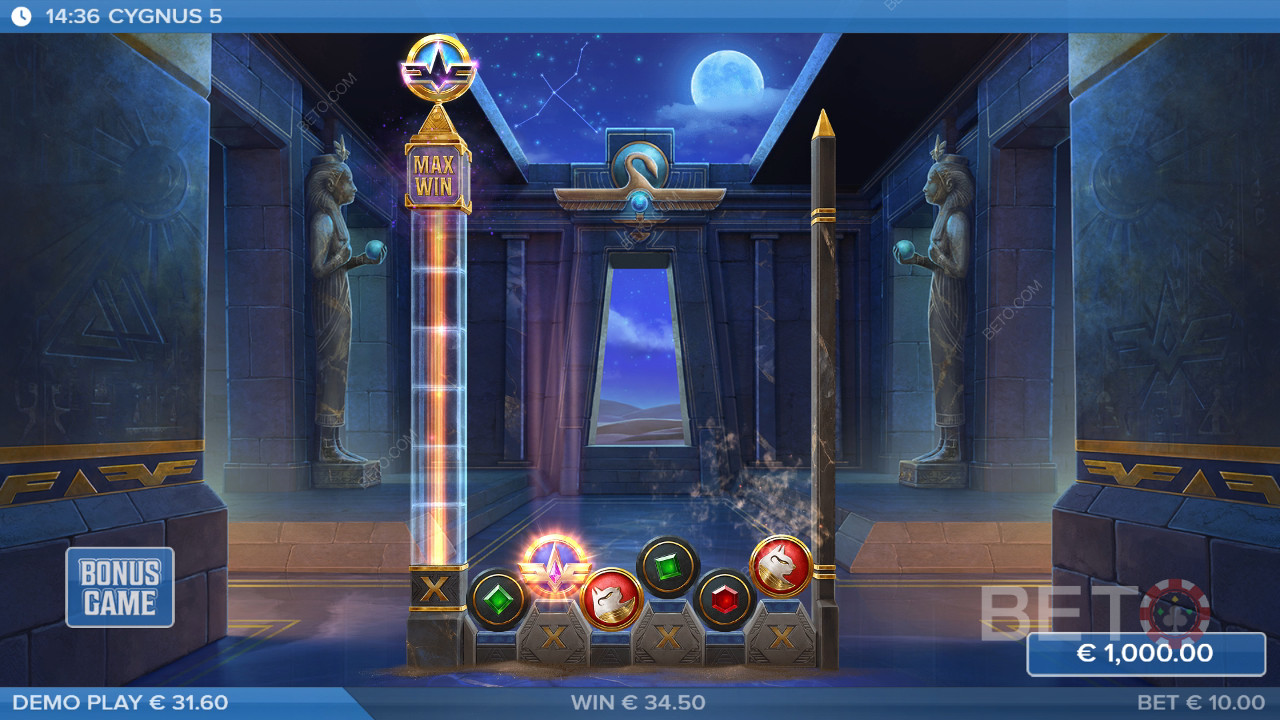 Win 50,000x Your bet in the Cygnus 5 Pokie!
