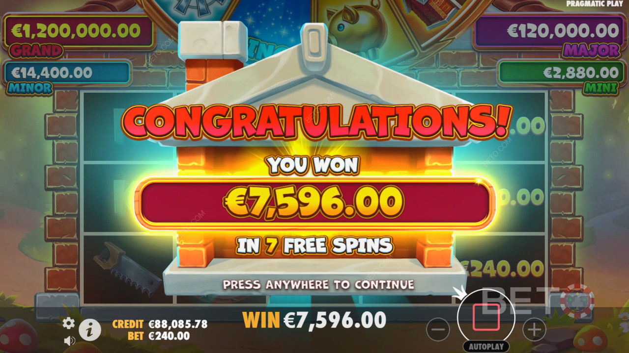 Score 10,000x Your Wager in the Brick House Bonanza Video Pokie!