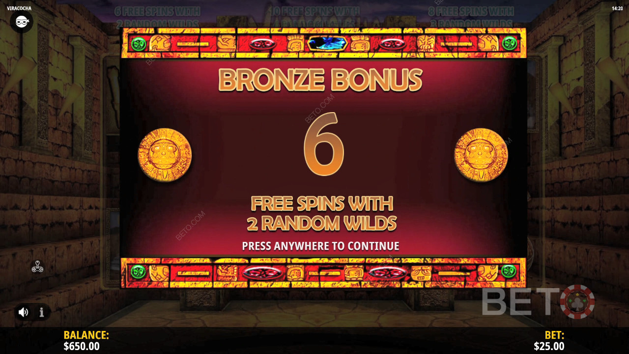Win 9,600x Your bet in the Viracocha Pokie Online!