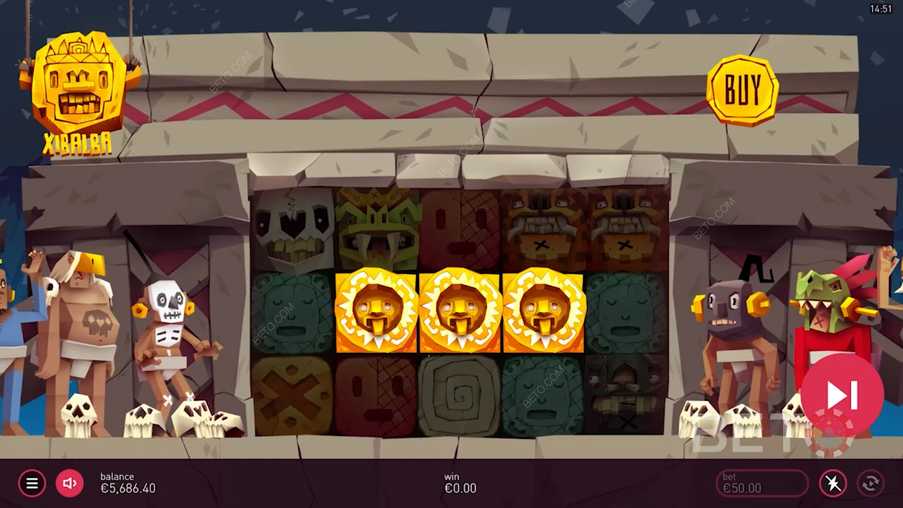 Score 3 Scatters and unlock Free Spins in Xibalba