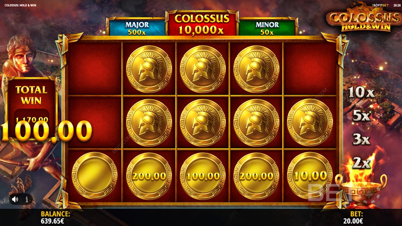 Score big with Gold coins in the Hold and Win bonus