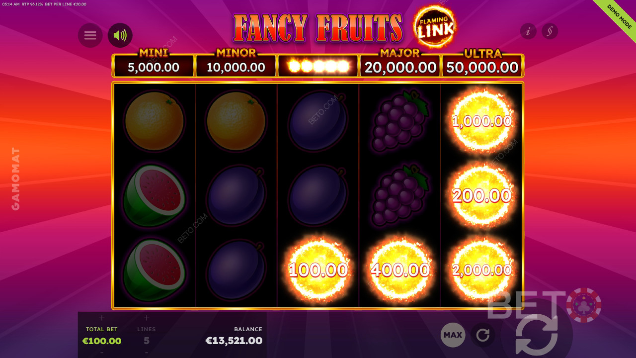 7 Fancy Fruits Flaming Link Review by BETO Pokies