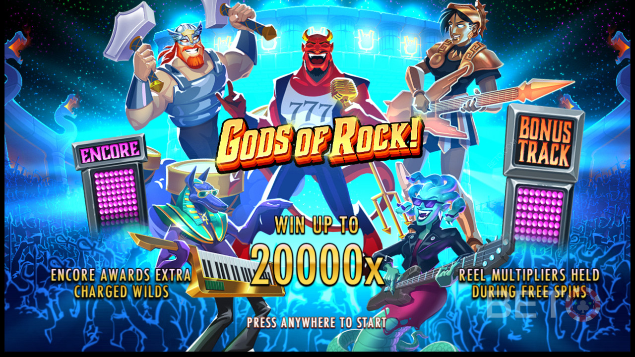Crank up the Bonus Features in the Gods of Rock pokie