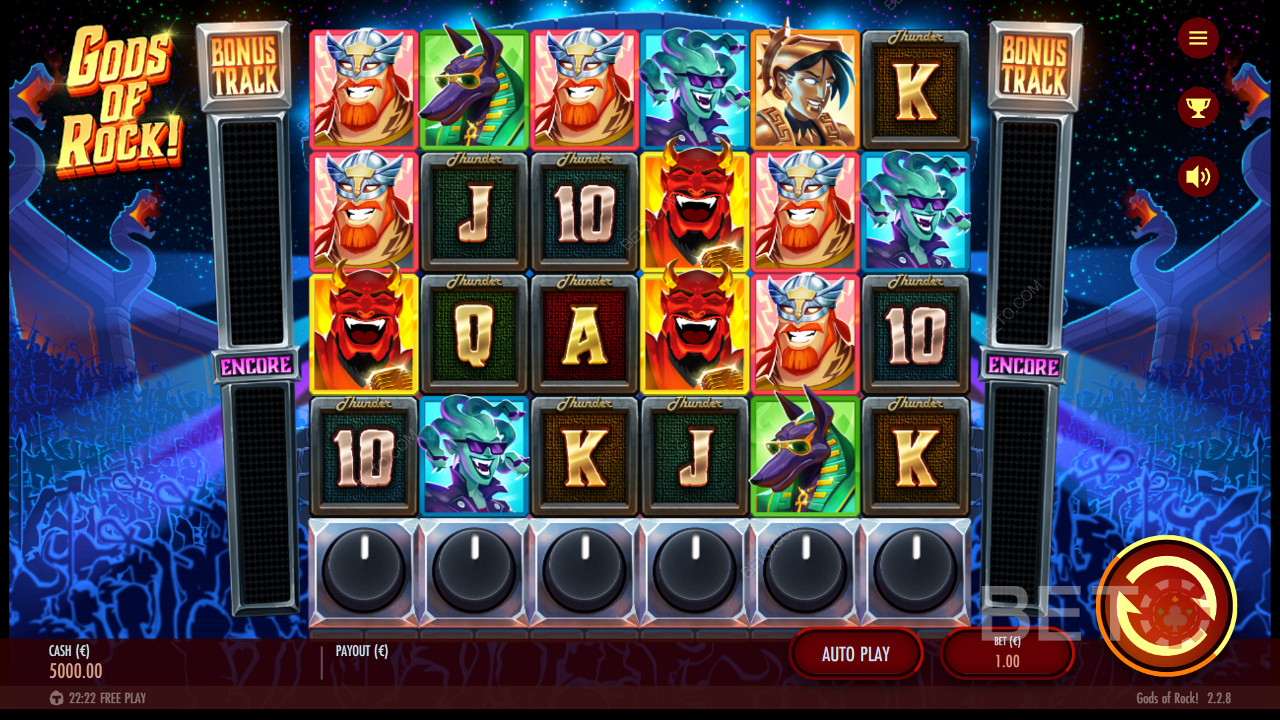 Rock with the music legends in this Kiwi-style pokie