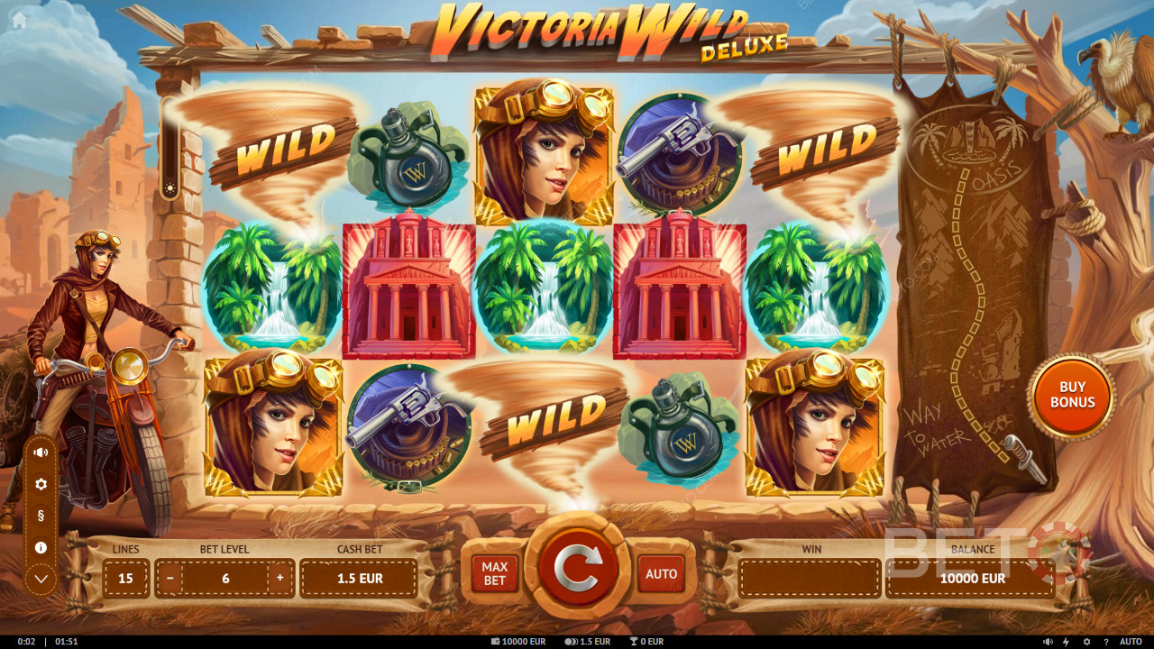 Score up to 25,000x your wager in Victoria Wild Deluxe pokie
