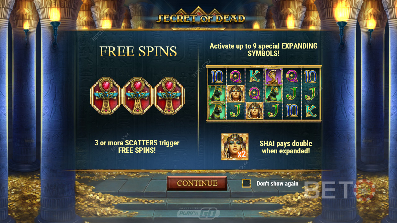 Spin for Free and take a punt on Secret of Dead pokies