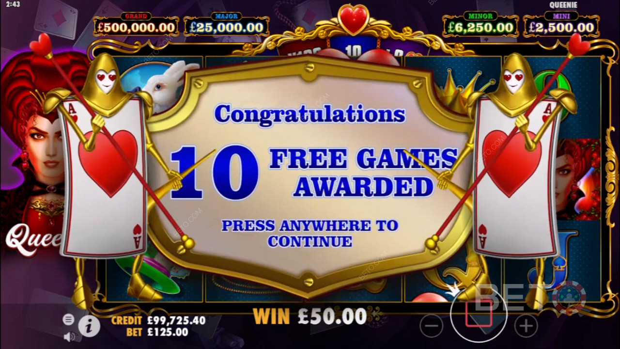 Trigger the Free Spins feature for Bonus Spins and heaps more
