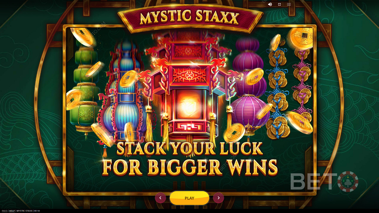 Enjoy Expanding Stacks and win up to 2,000x your wager in the Mystic Staxx pokie