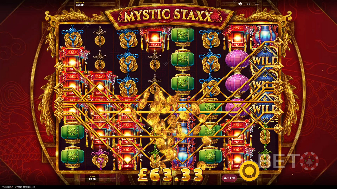 Score big with heaps of reels and rows in this pokie