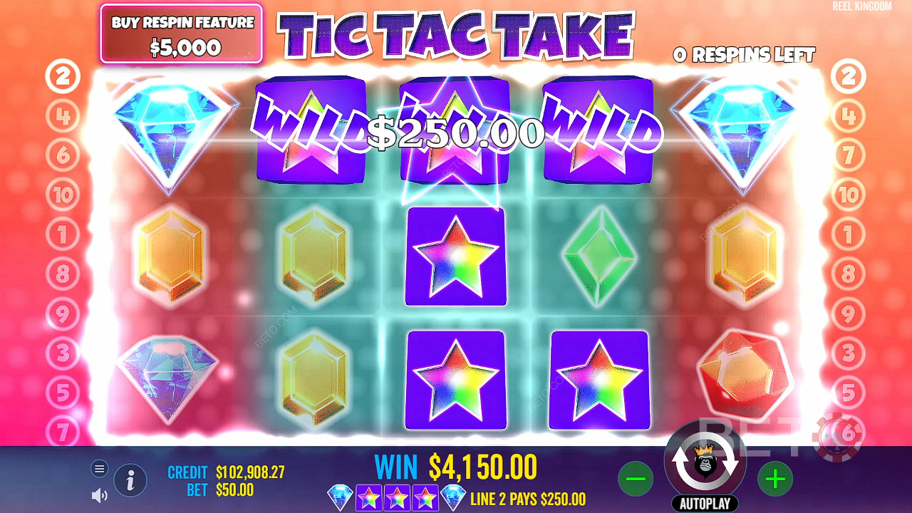 Score Sticky Wilds and Respins with O