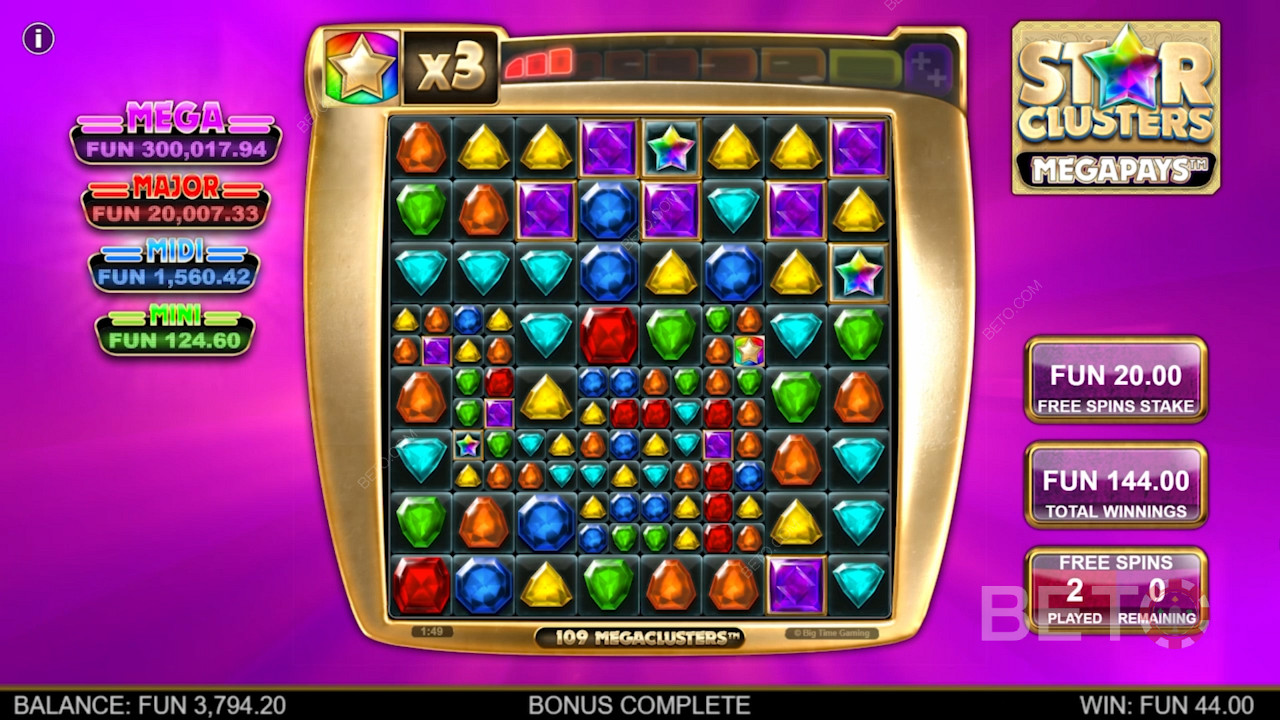 Reels can grow to 16x16 during the Free Spins bonus