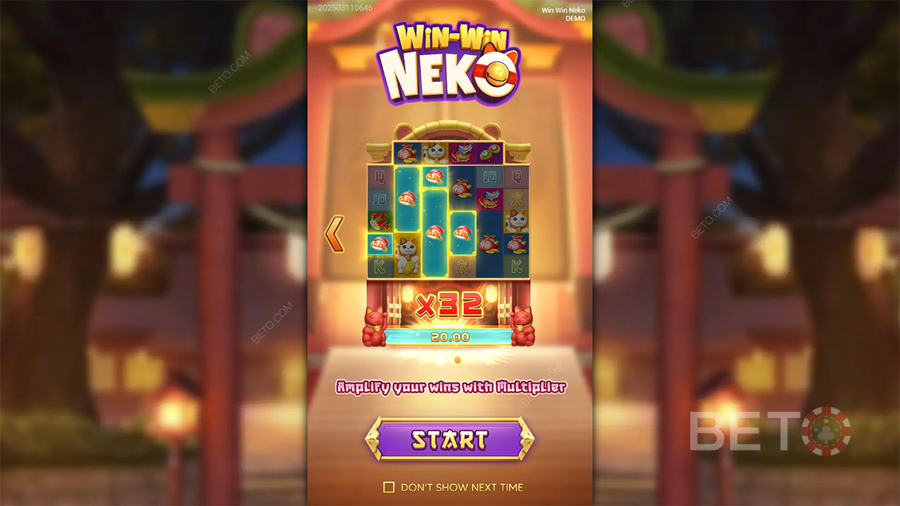 Score 5,000x Your Wager in the Win Win Neko Online Pokie!