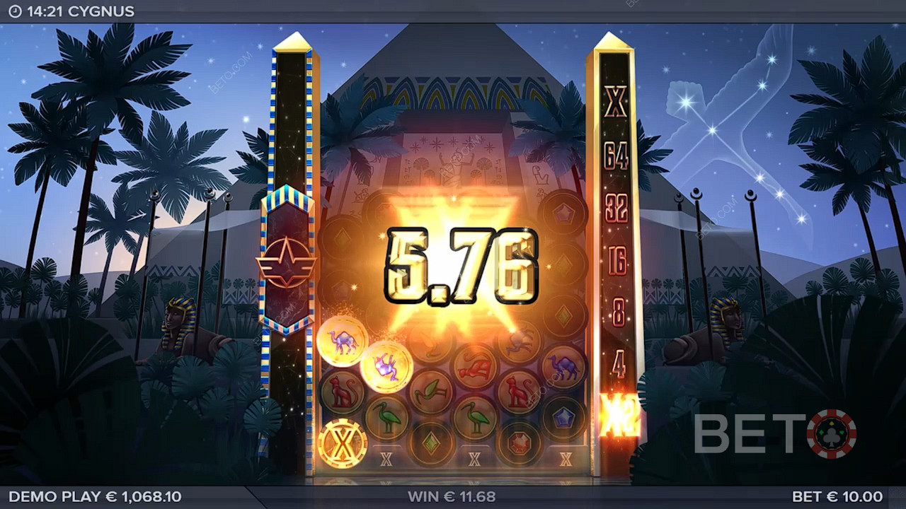 The Multiplier grows when the Multiplier Scatter symbol hits the bottom row