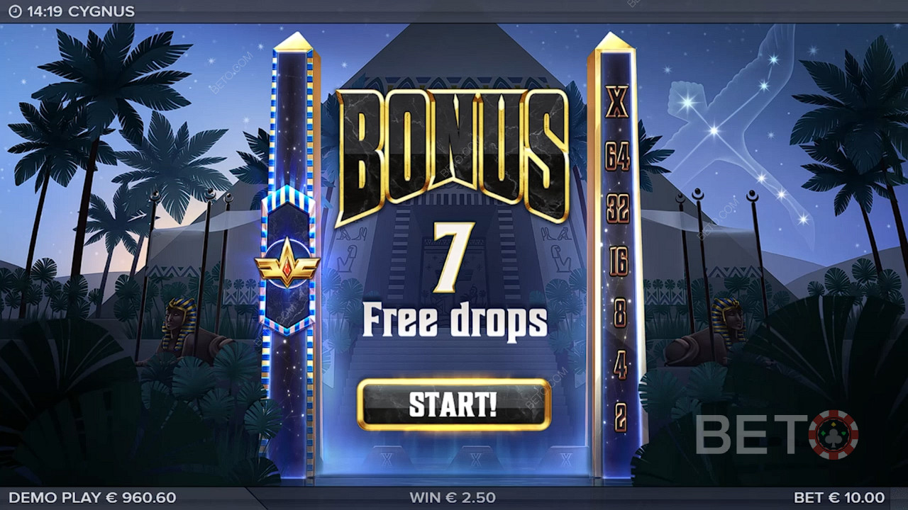 Score 7 Free Falls with a Growing Win Multiplier