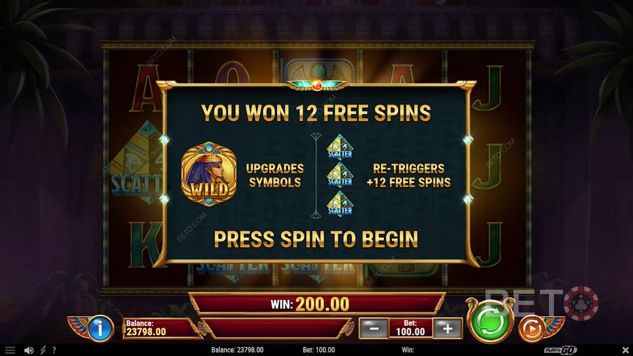 Trigger the Free Spin bonus for 12 Free Spins, with up to 150 Free Spins on offer