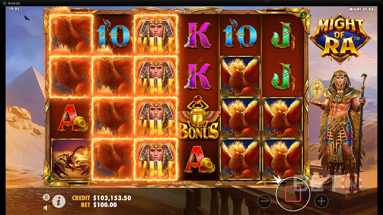 Score heaps of Wilds and win big in this ancient Egypt themed pokie