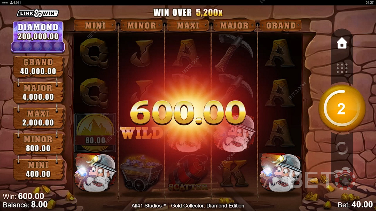 Spin now and win thrilling cash prizes up to 6,355x your total bet
