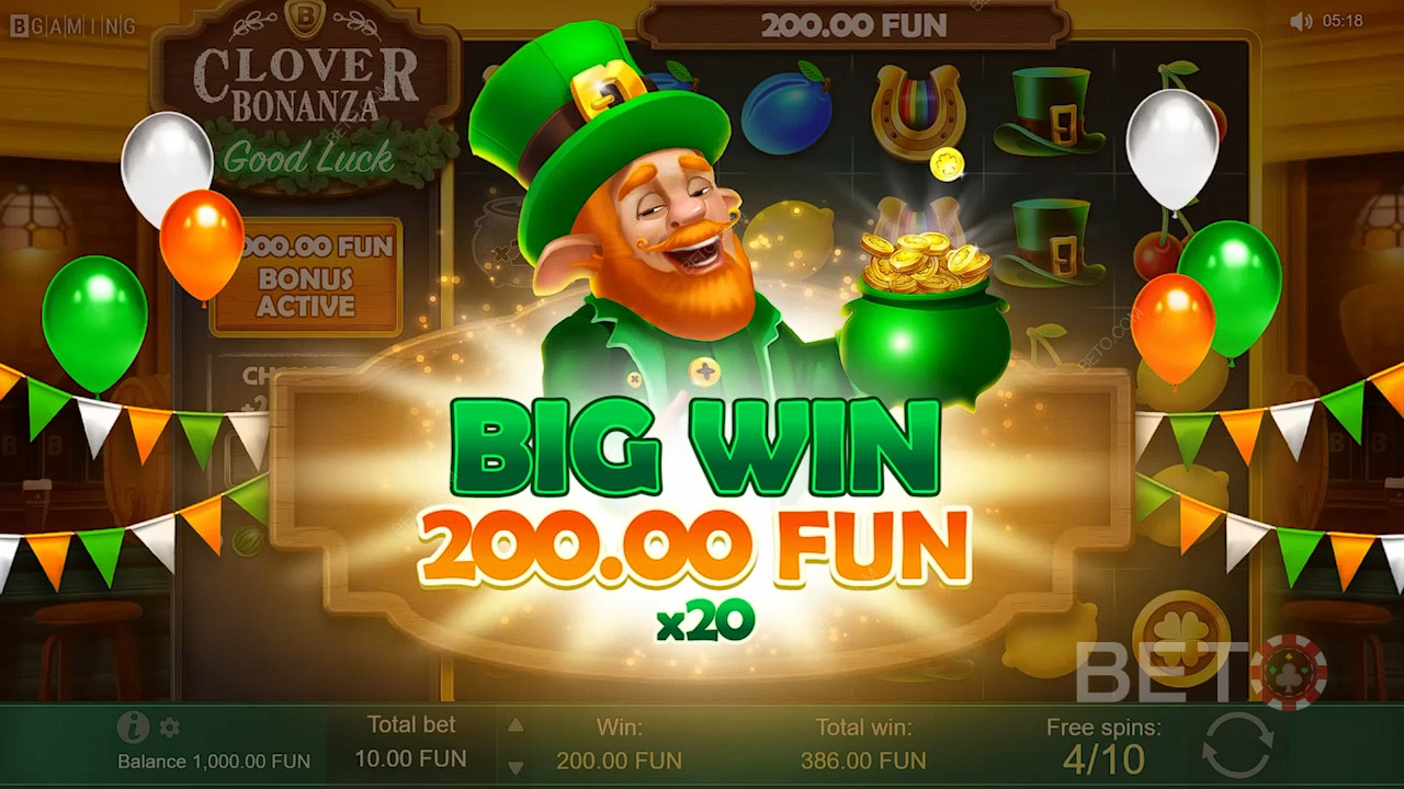 Boost your wins with Multipliers in Free Spins on Clover Bonanza pokie