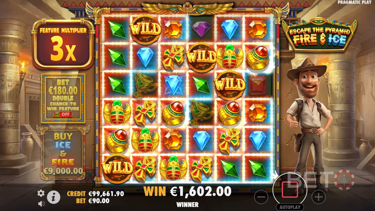 Escape the Pyramid Fire & Ice Review by BETO Pokies