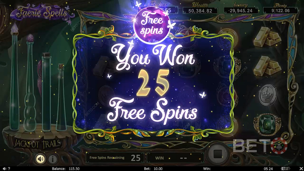 Score up to 25 Free Spins with a chance at major payouts