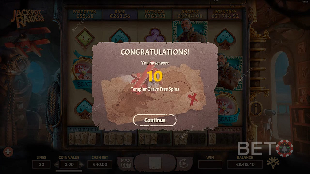 Crack the Jackpot Free Spins round for 10 Free Spins and sweet rewards