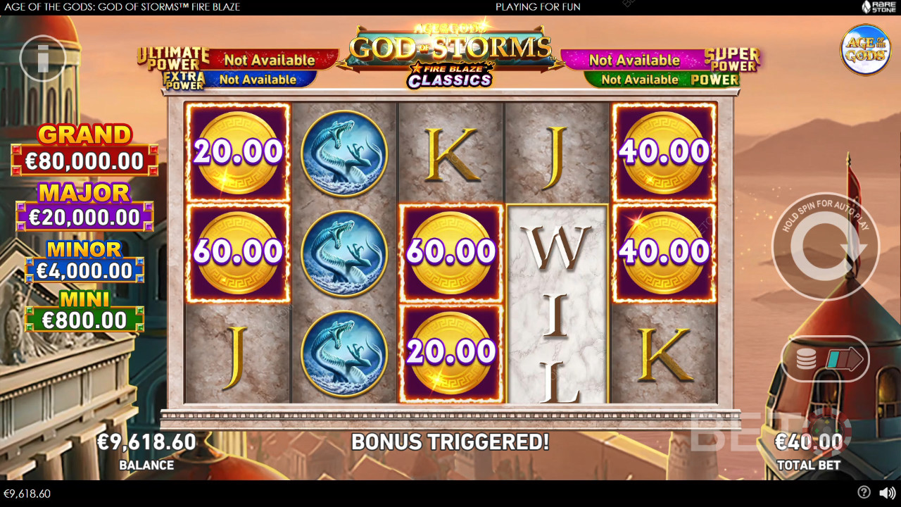 Age of the Gods: God of Storms Fire Blaze Review by BETO Pokies