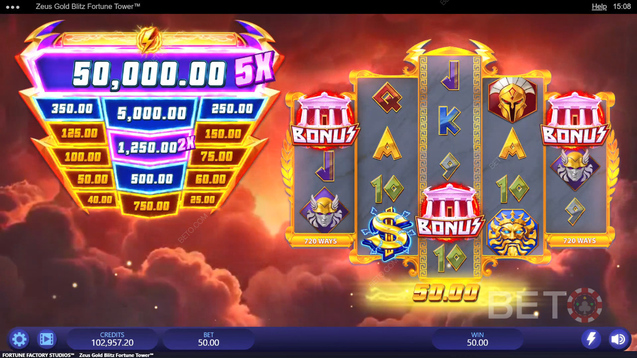 Zeus Gold Blitz Fortune Tower Review by BETO Pokies