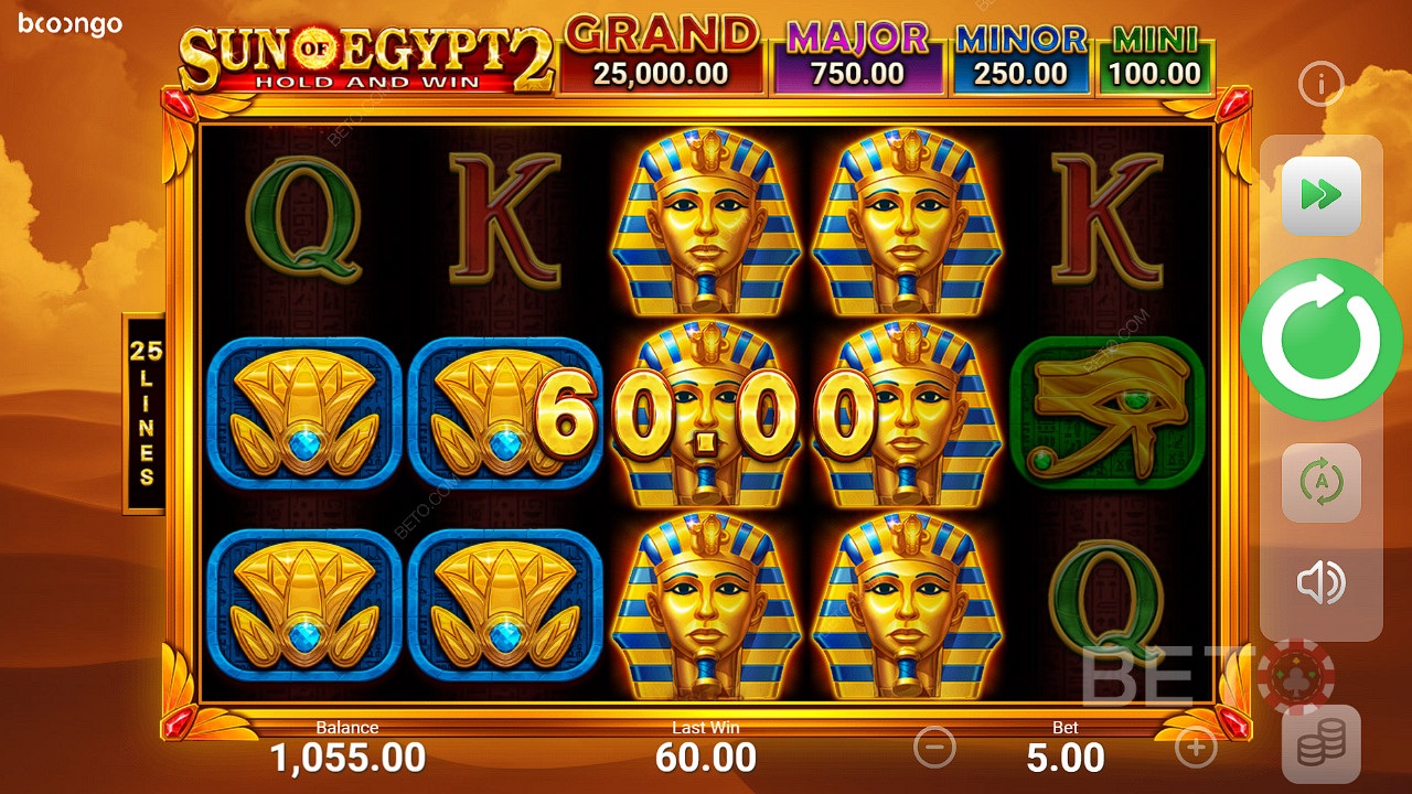 Harness the Pharaoh Wilds for quick wins in this pokie