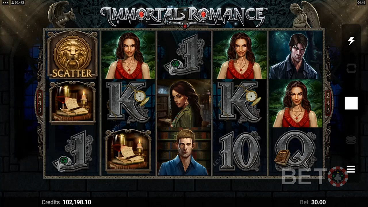 Savour timeless charm and top-notch features in the Immortal Romance pokie