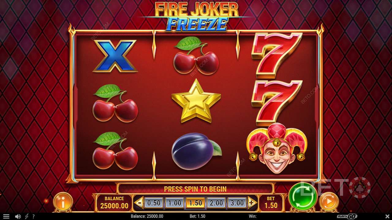 Enjoy the classic setup with modern twists in the Fire Joker Freeze pokie