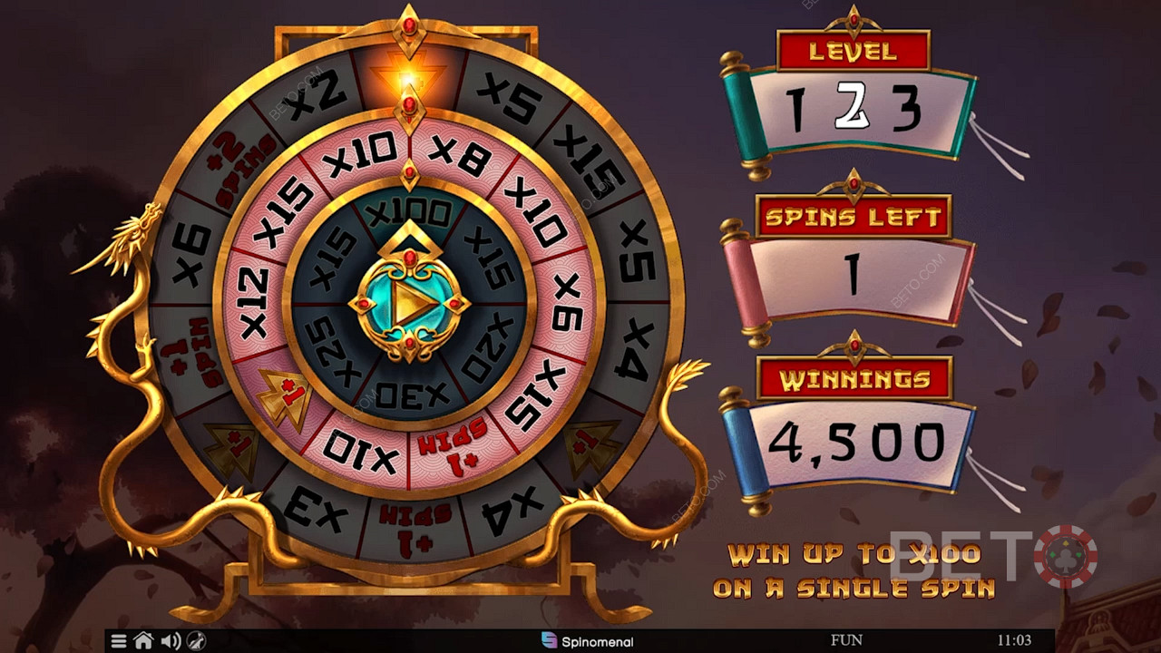 Bonus Wheel spins boost multipliers and levels for extra thrills