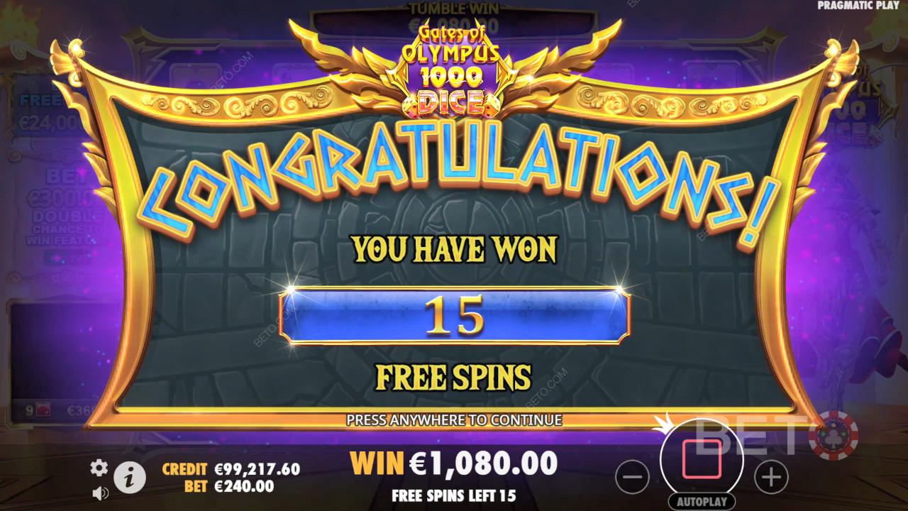 Score Big at Gates of Olympus 1000 Dice Pokie: 15,000x Max Win!