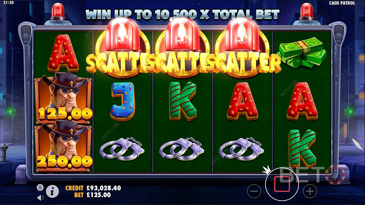 Score three or more Scatter symbols to unlock Free Spins and nab sweet bonuses