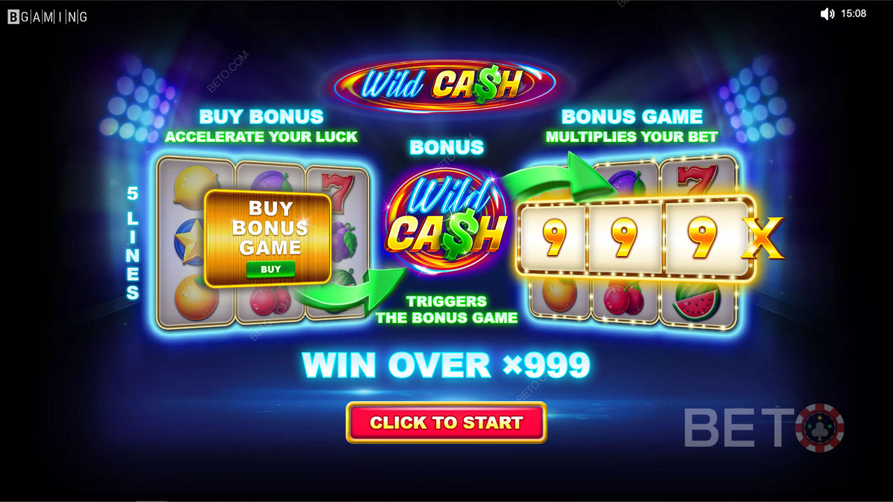 Spin for a chance to win heaps of dosh up to 999x your stake