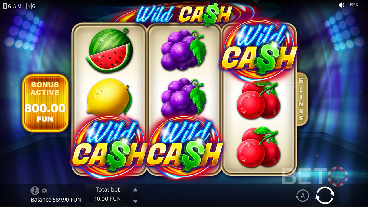 Wild Cash RTP sits at a cracker 96.34% with high volatility gameplay