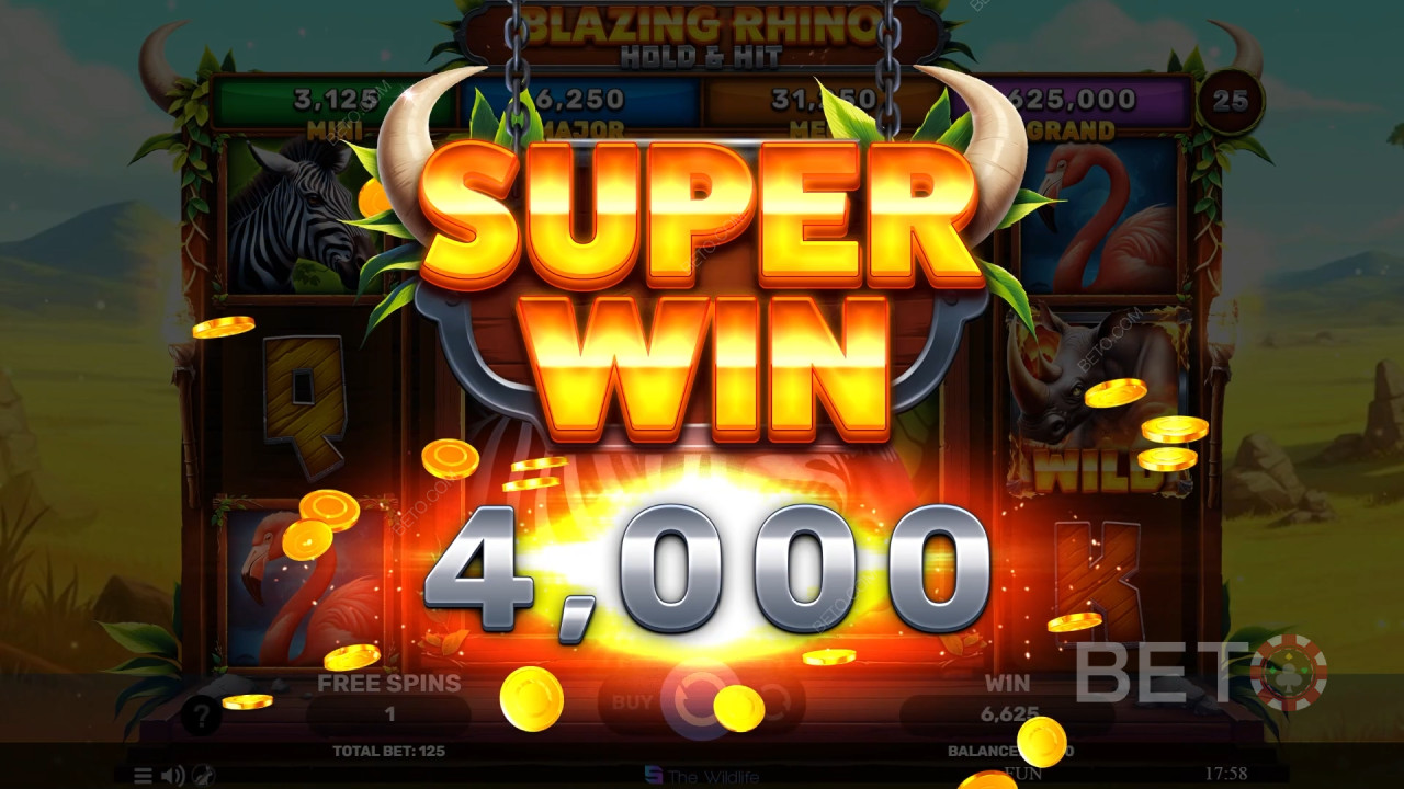 Blazing Rhino Hold & Hit Review by BETO Pokie