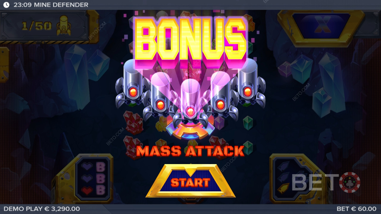 Win 10,000x Your bet in the Mine Defender Pokie!